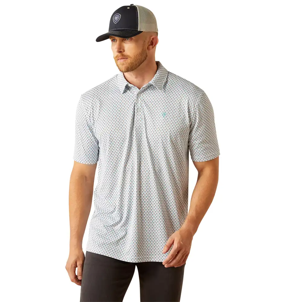 ariat men's polo in white