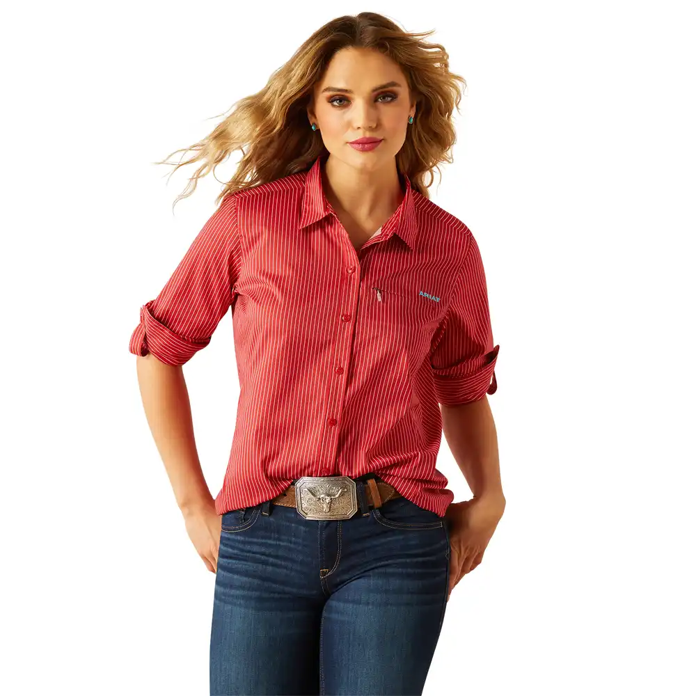 ariat women's stretch shirt in red
