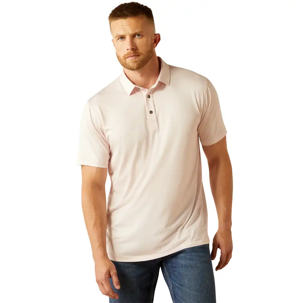 ariat men's polo pink