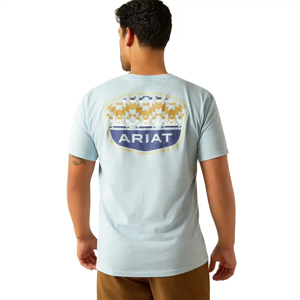 ariat men's t-shirt in light blue