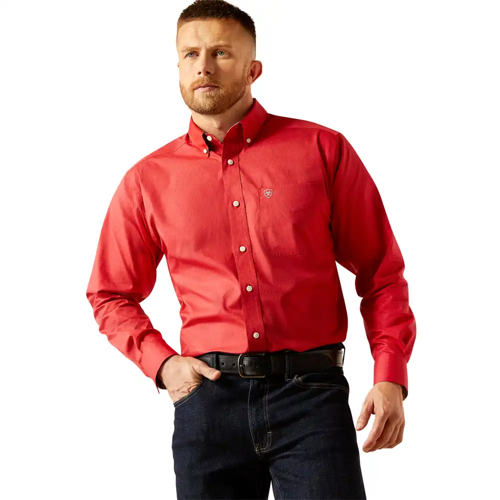 ariat classic fit men's shirt in red