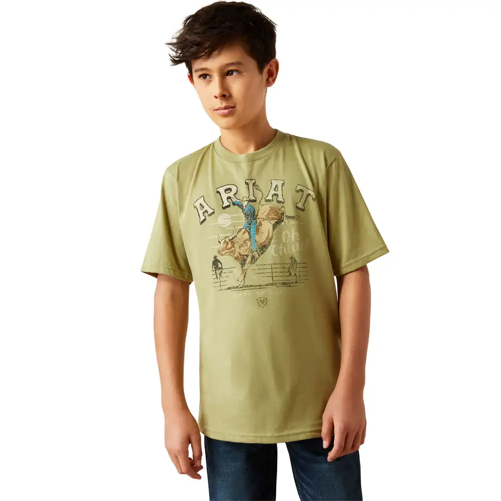 ariat boy's graphic tee shirt oh chute