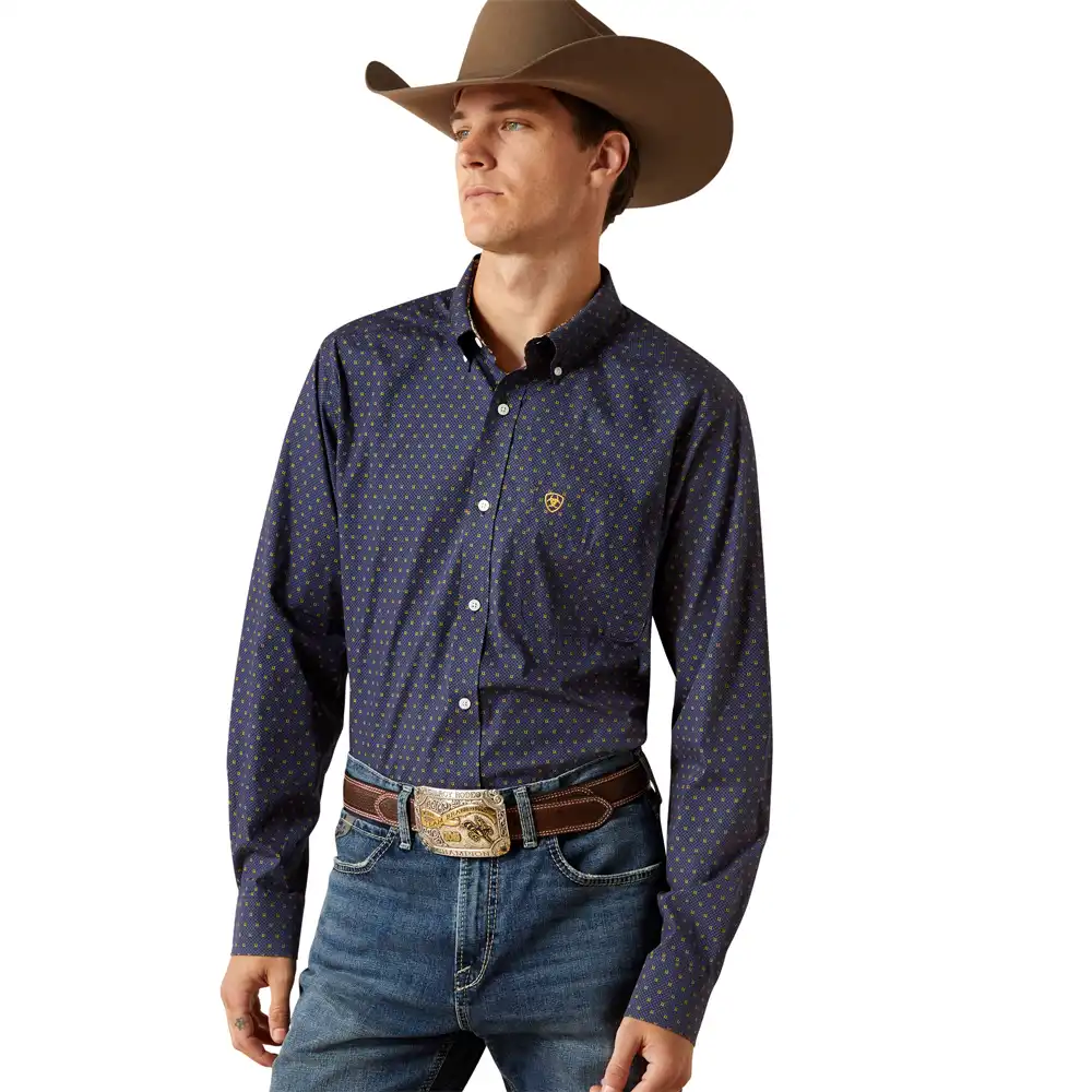 men's shirt long sleeve in navy