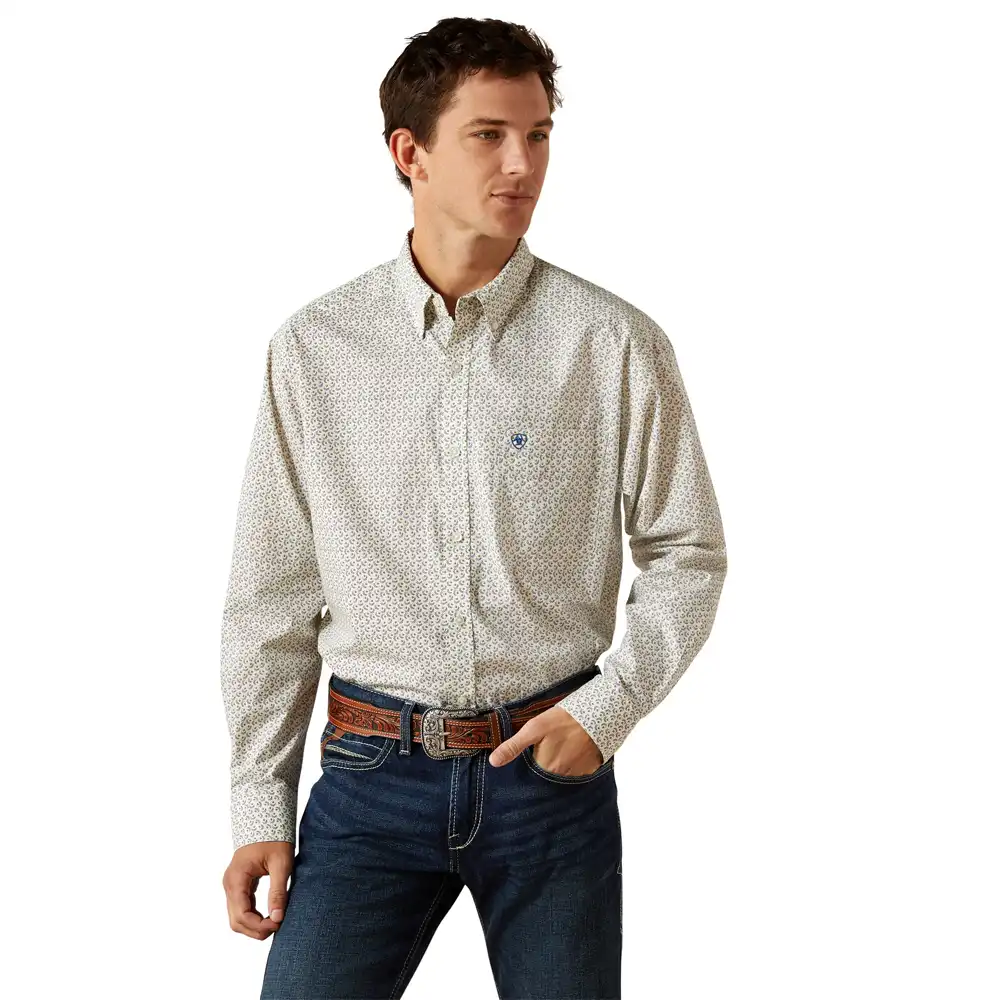 ariat classic fit men's shirt in cream