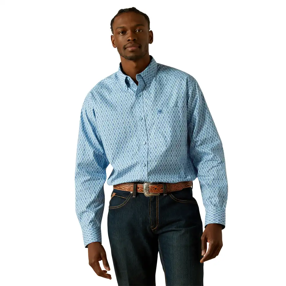 ariat classic fit men's shirt in light blue
