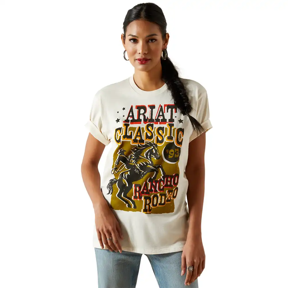 ariat women's tee shirt with rodeo graphic