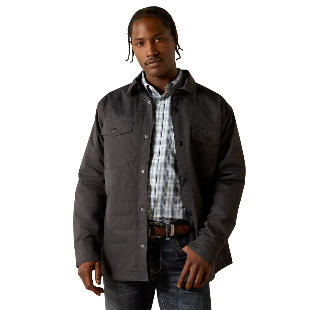 ariat men's shirt jacket in black