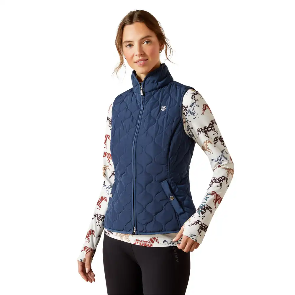 ariat women's vest insulated in blue