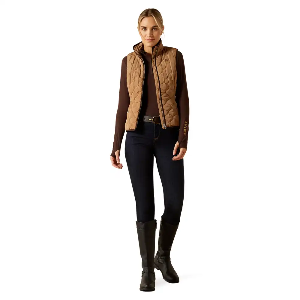 ariat insulated women's vest in brown