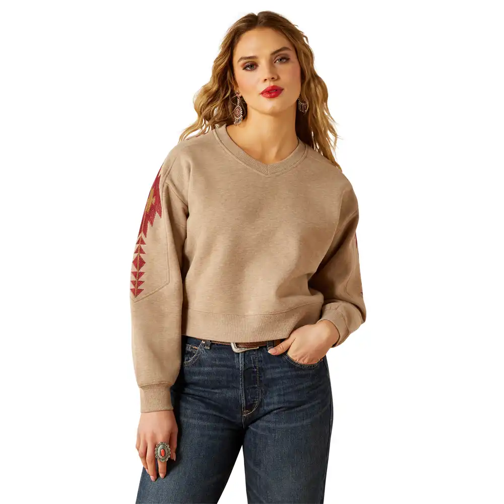 ariat women's sweatshirt in beige
