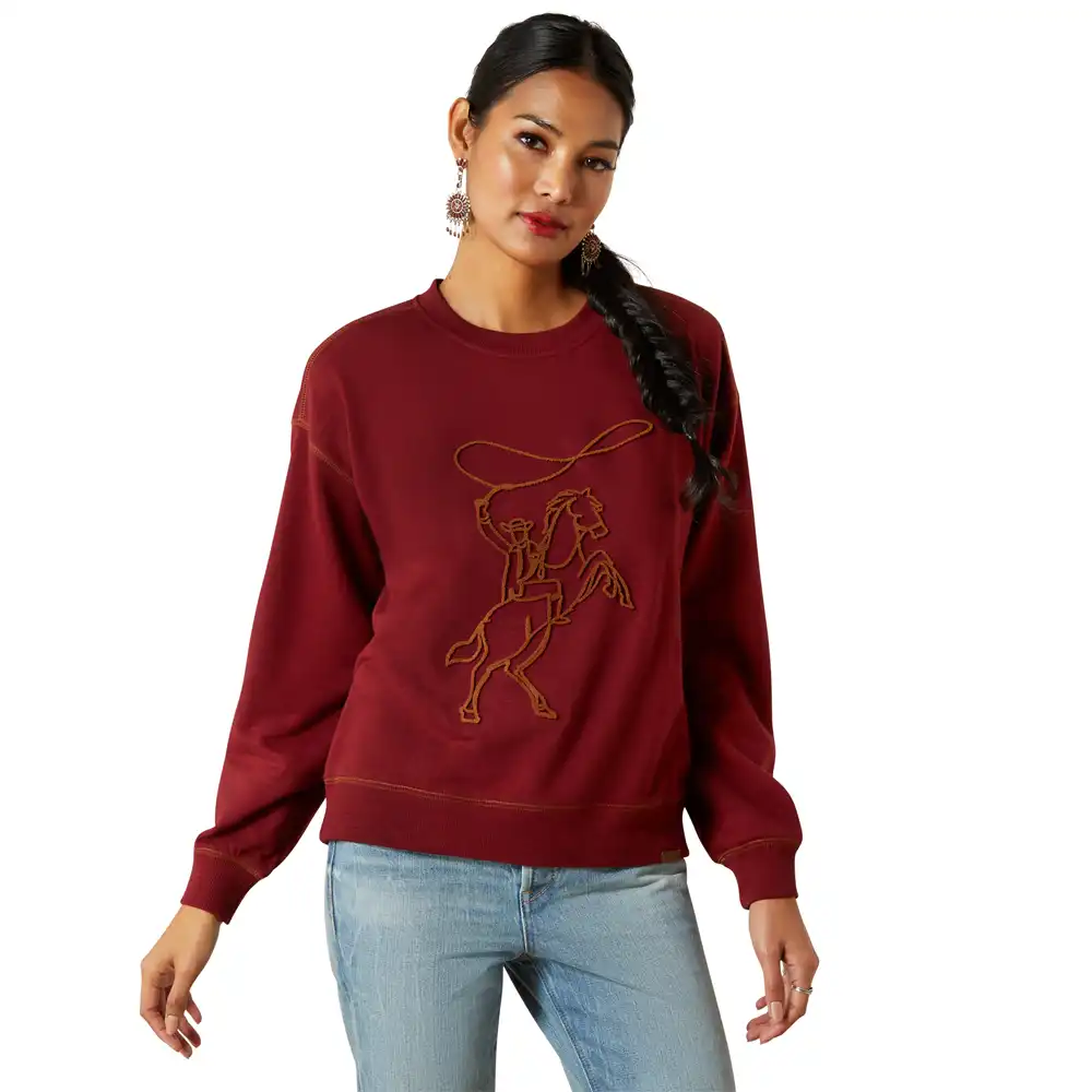 ariat women's sweatshirt with lasso design
