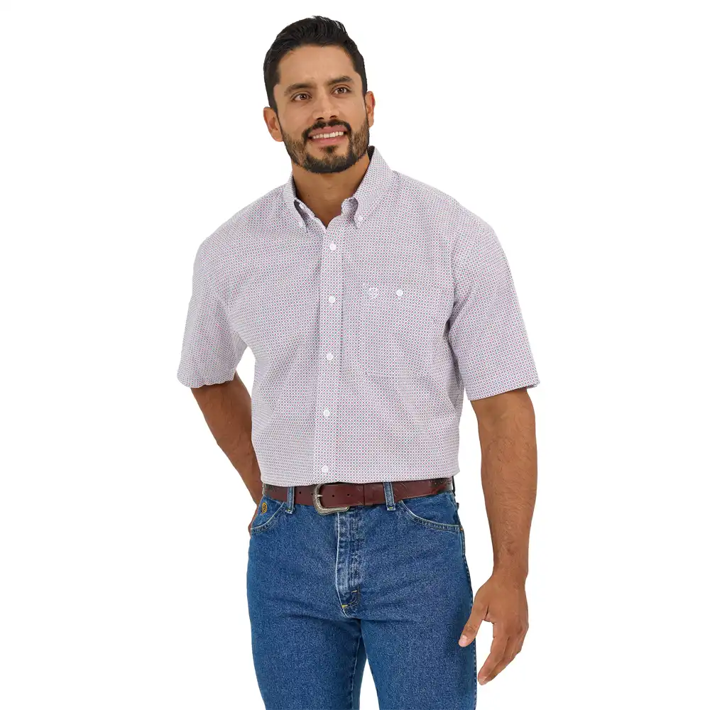wrangler x george strait men's short sleeve shirt