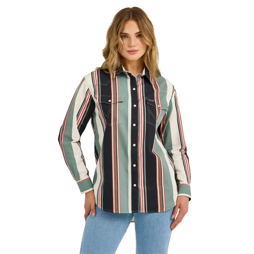 wrangler women's brushpopper shirt