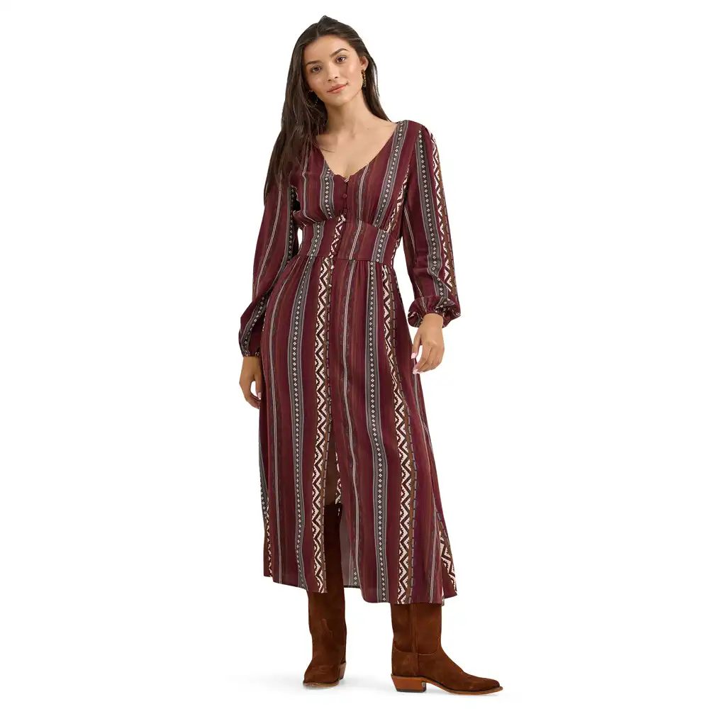 wrangler vintage dress in burgundy