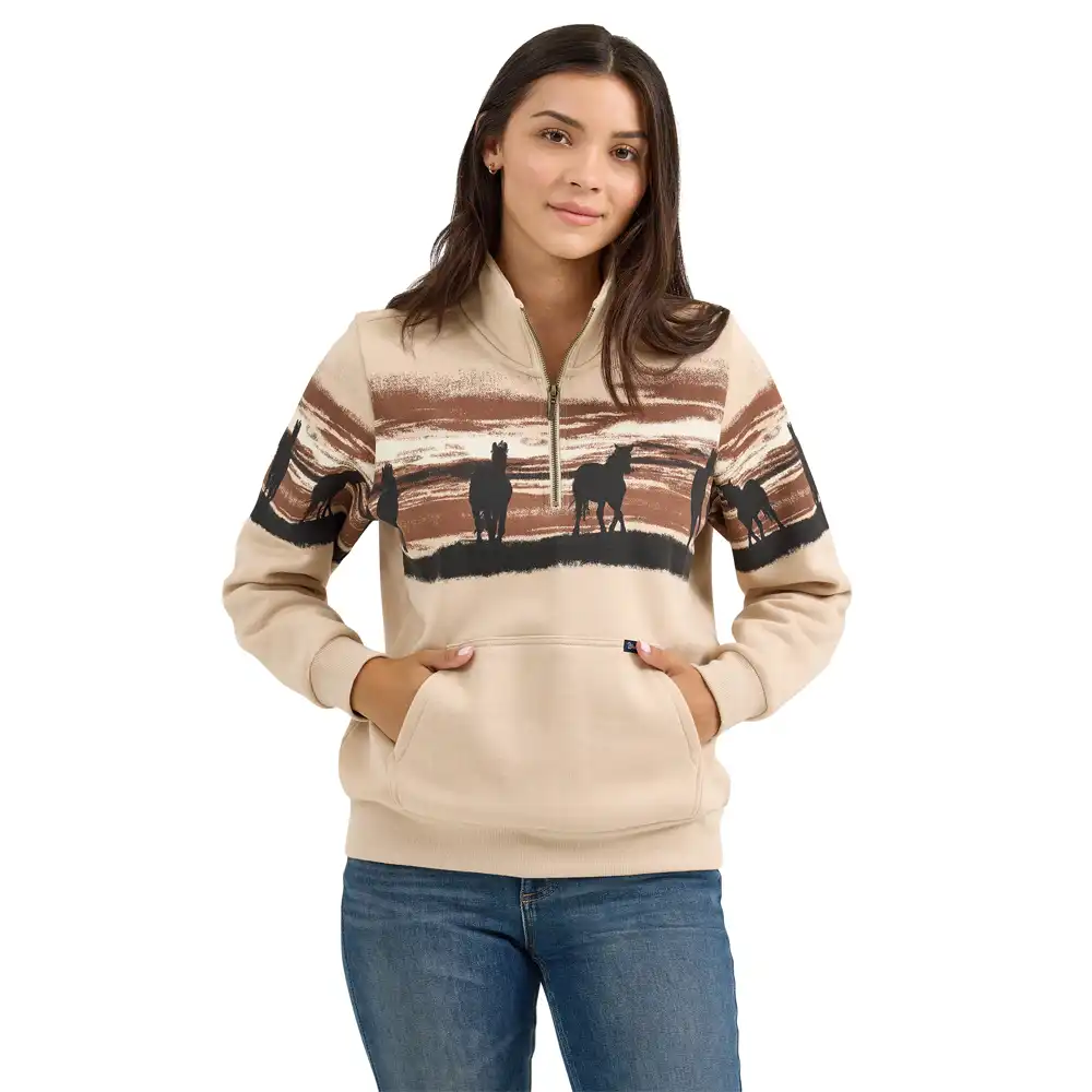 wrangler women's sweatshirt with horse print