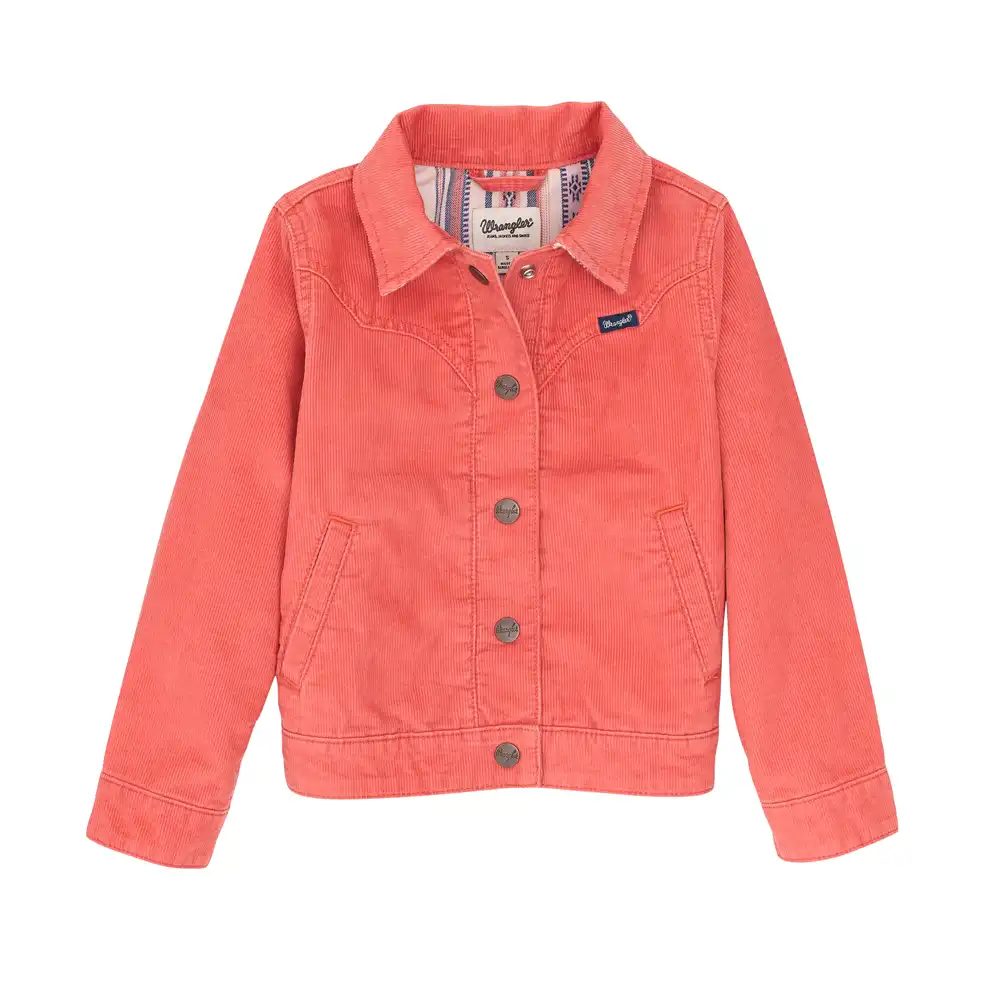 wrangler girl's jacket curduroy coral