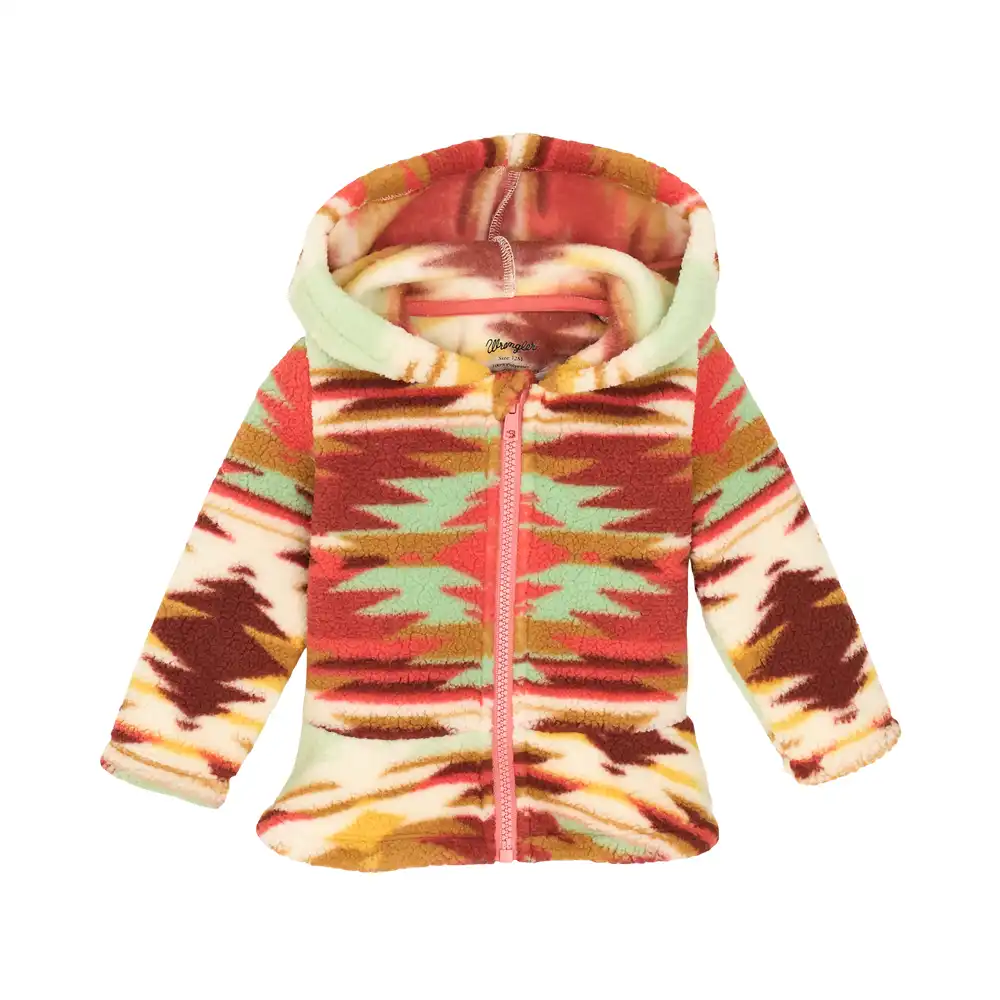wrangler girl's sherpa full zip