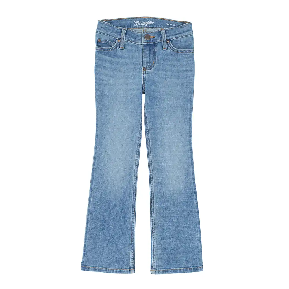 wrangler girl's bootcut jeans in light wash