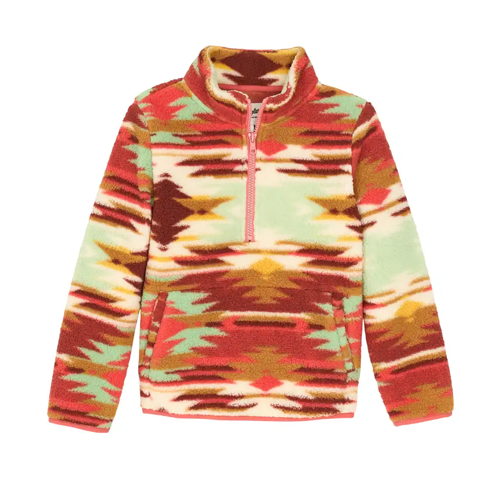 wrangler girl's sherpa zip pullover