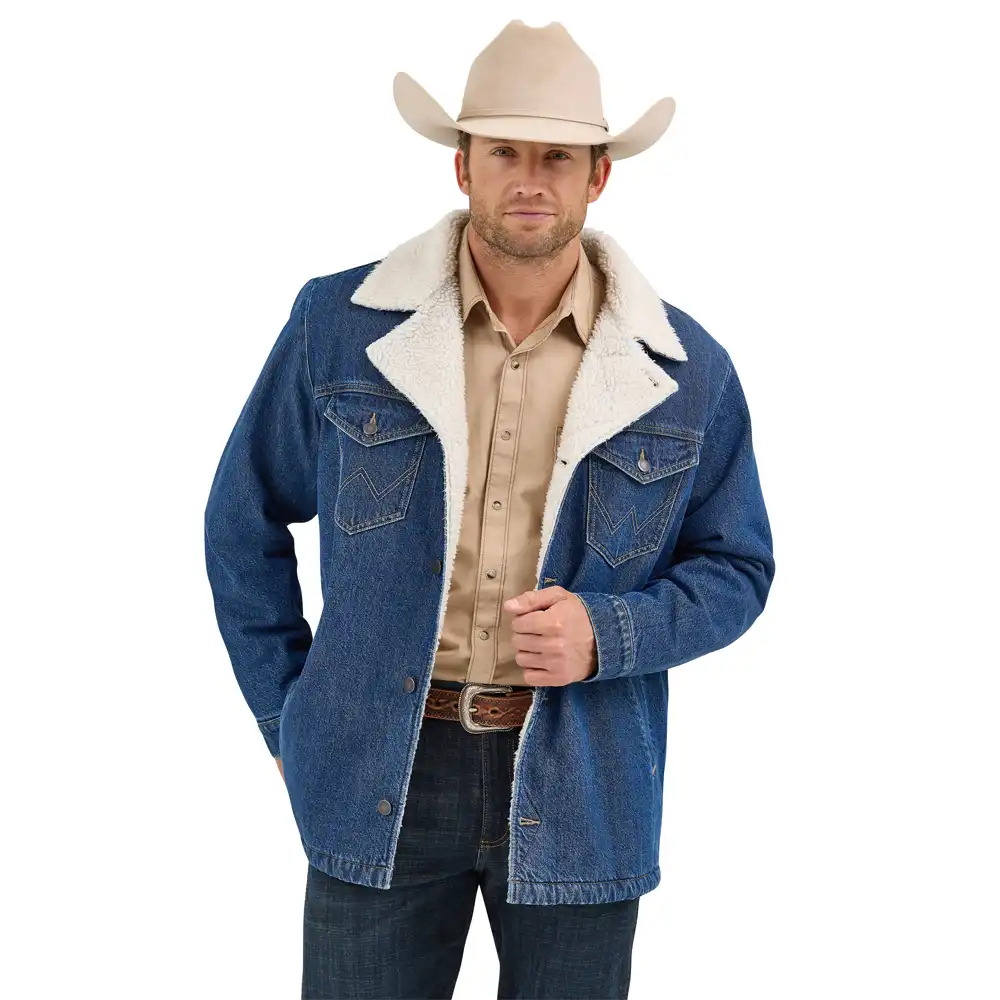 wrangler men's sherpa lined jacket