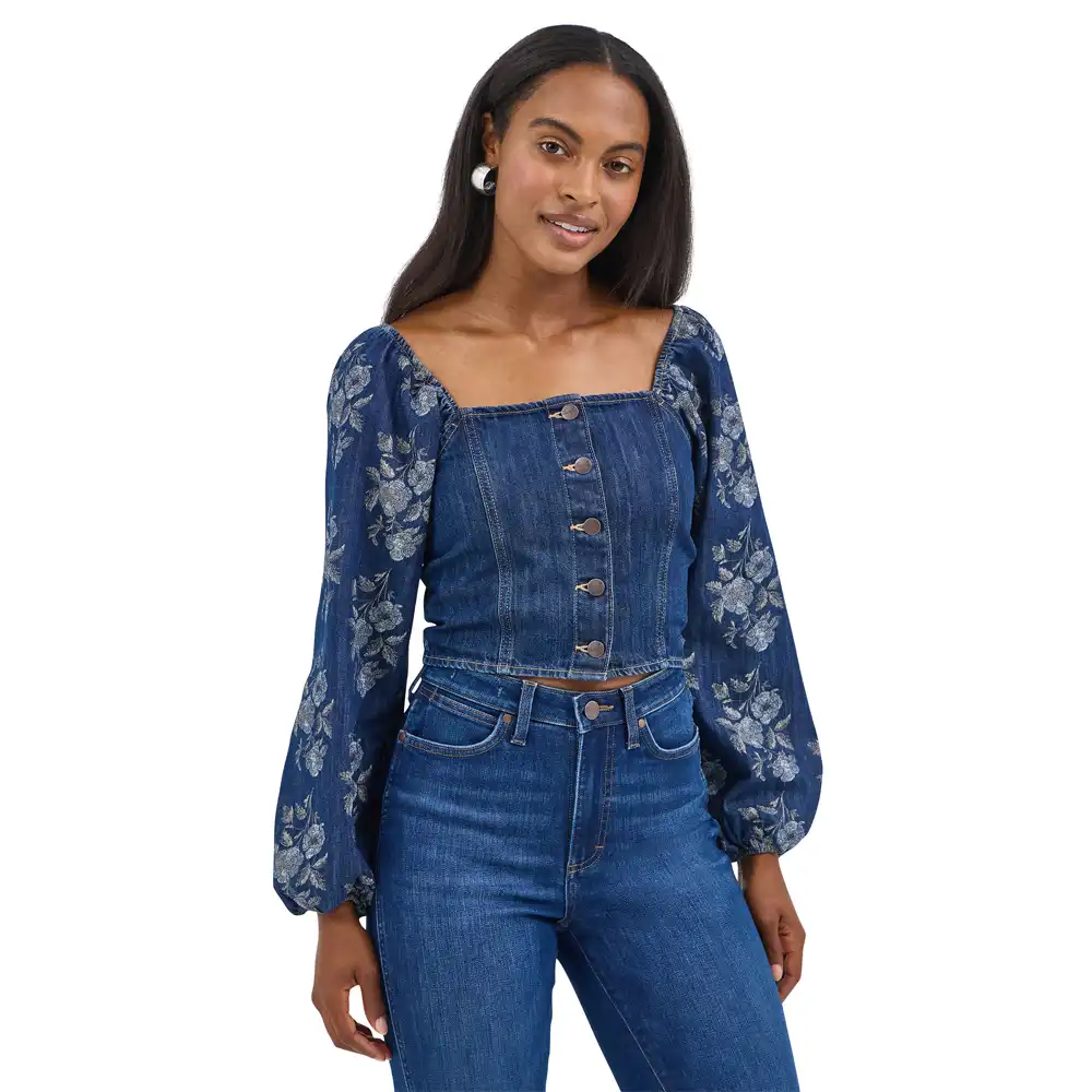 wrangler women's americana shirt in denim