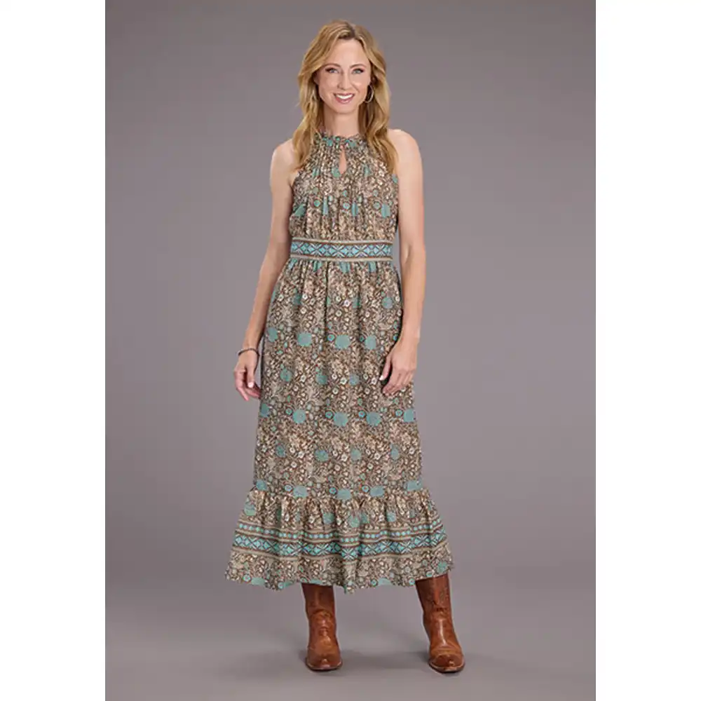 stetson women's halter dress tan
