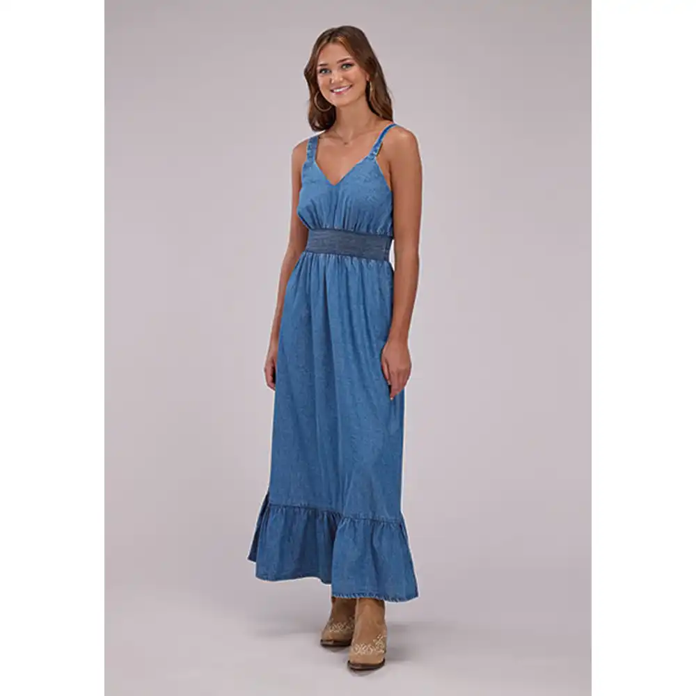 roper women's maxi sundress denim