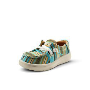 hilo toddler girl's casual shoes in turquoise serape