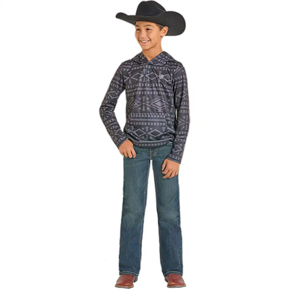 rock & roll denim boy's bootcut jeans in medium vintage
