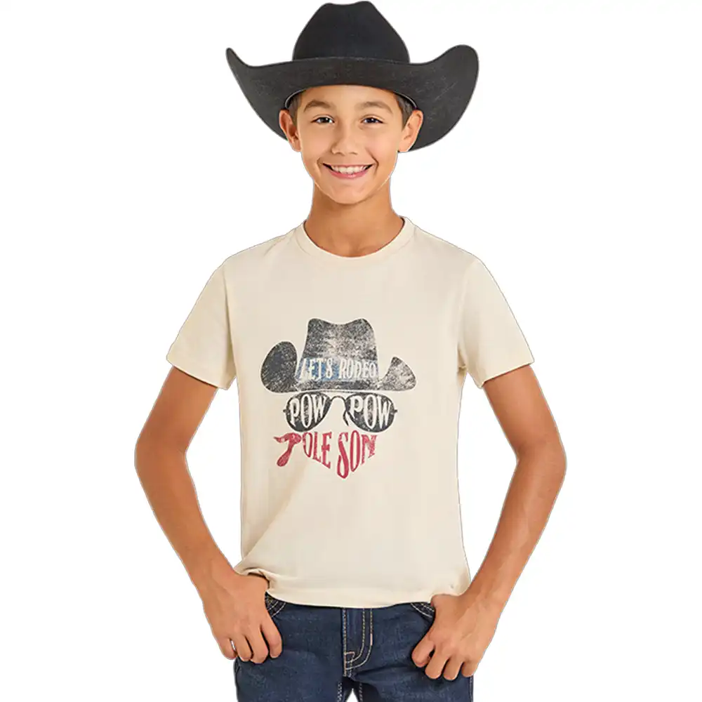 rock & roll denim boy's graphic tee shirt