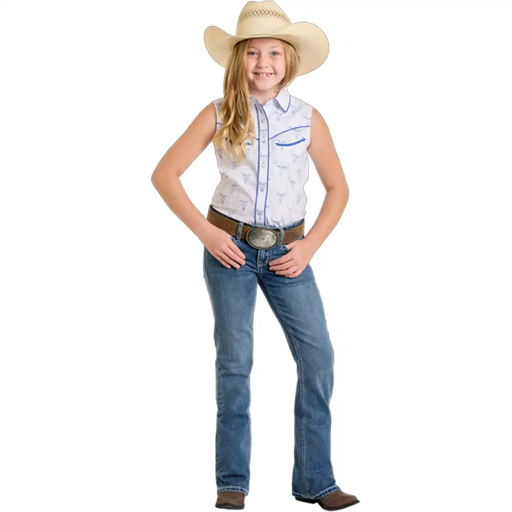 rock n roll denim girl's bootcut jeans medium wash