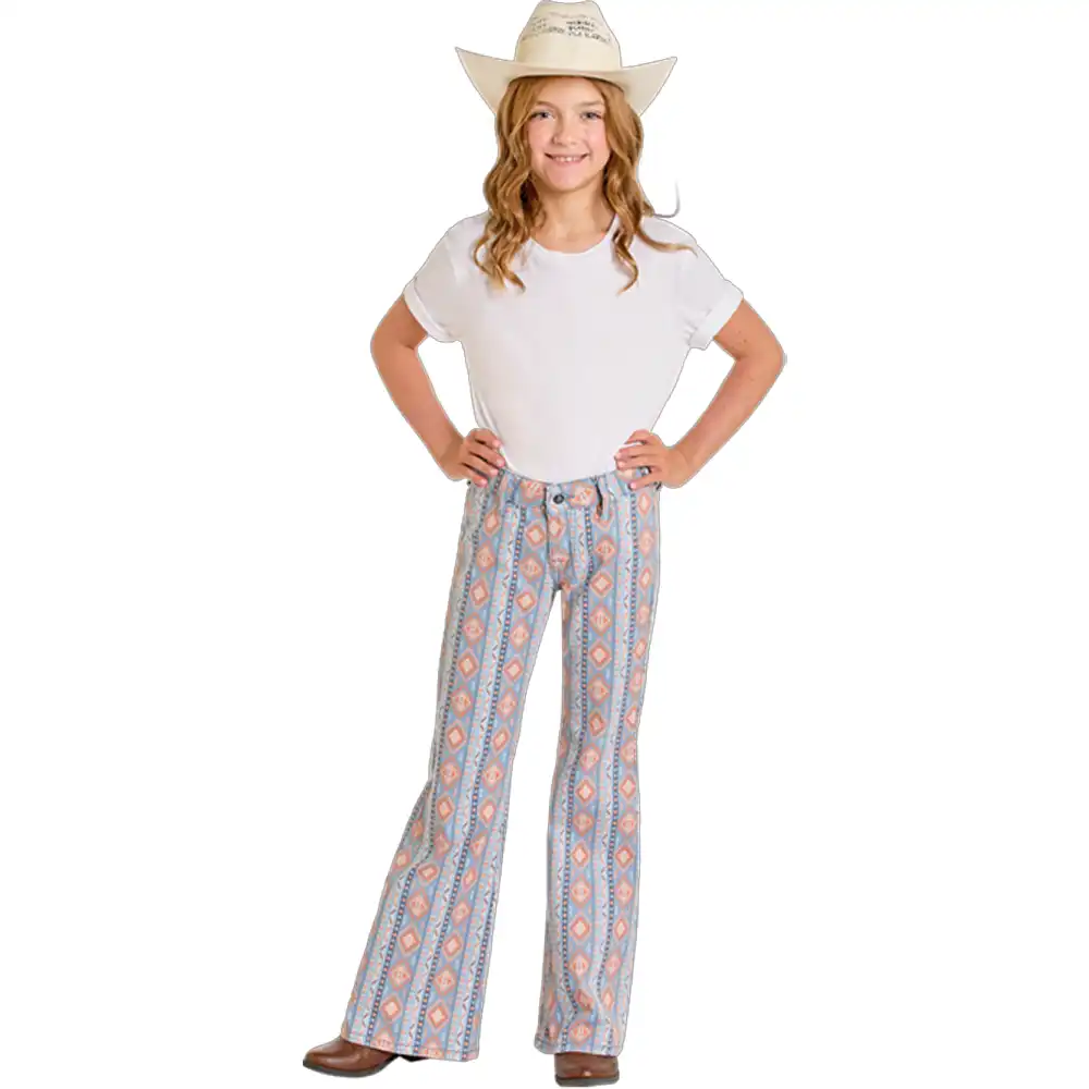 rock & roll denim girl's jeans americana flare