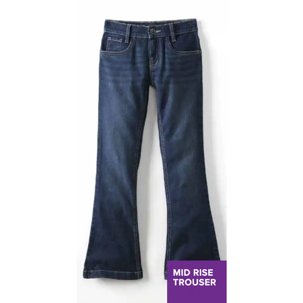 cruel denim girl's midrise trouser jeans dark wash