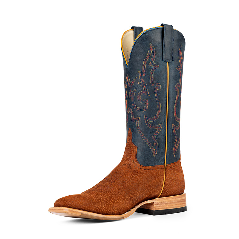 horse power square toe boot black and brown