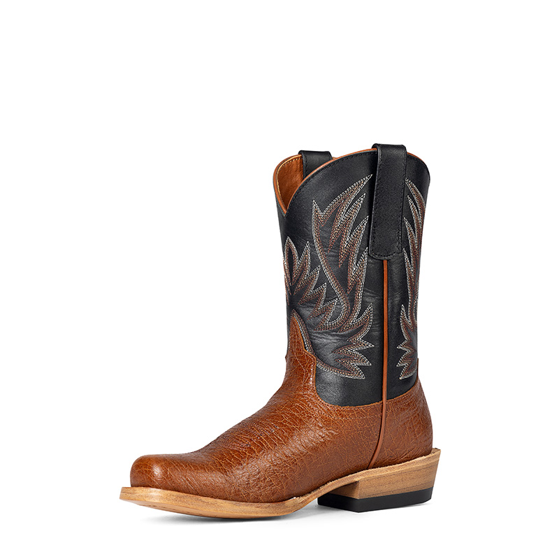horse power kids black and brown leather