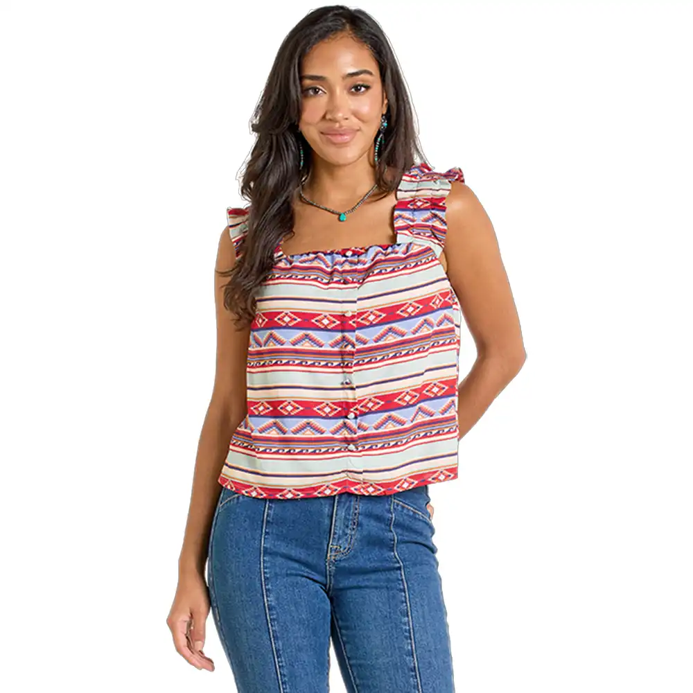 panhandle slim women's tank ruffle