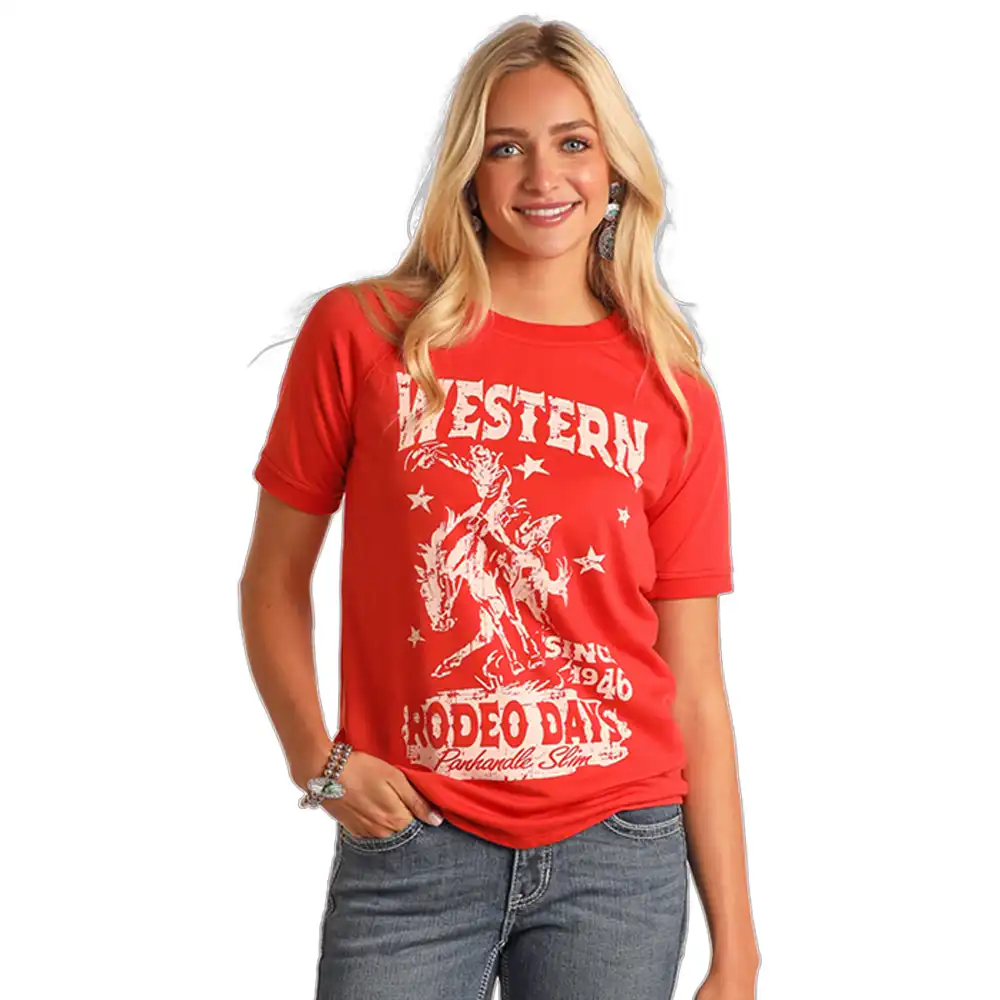 panhandle women's graphic tee red