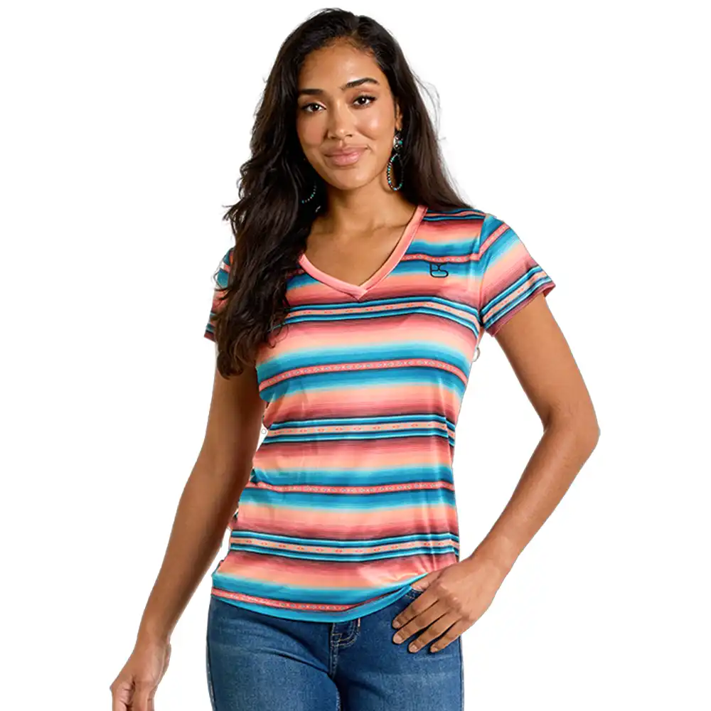 panhandle slim women's v-neck tee serape