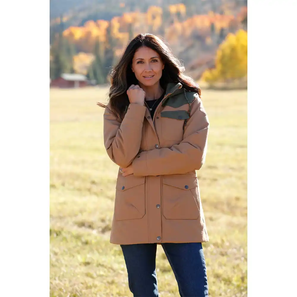 cinch women's barn coat brown