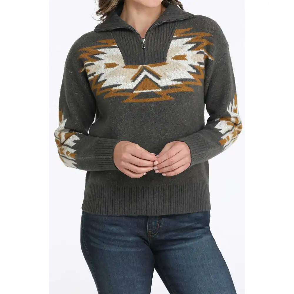 cinch women's 1/4 zip sweater pullover