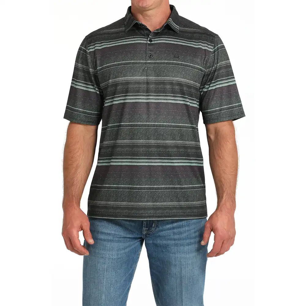 cinch men's short sleeve polo olive