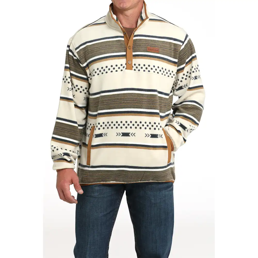 men's aztec cream pullover