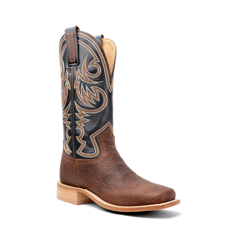 Sawyer Navy / Redwood Square Toe 13" Leather Sole Boot - HYER