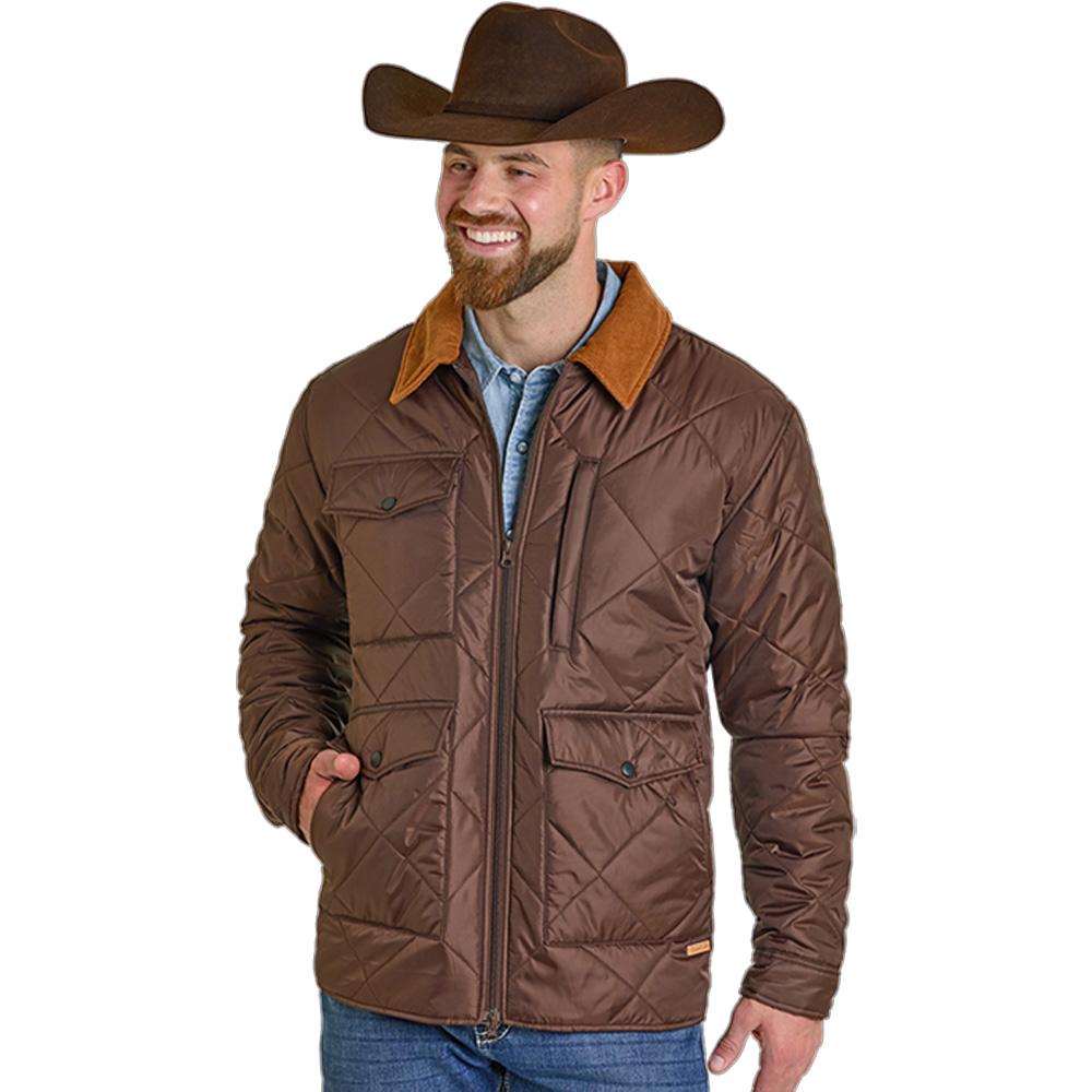 powder river men's jacket in brown
