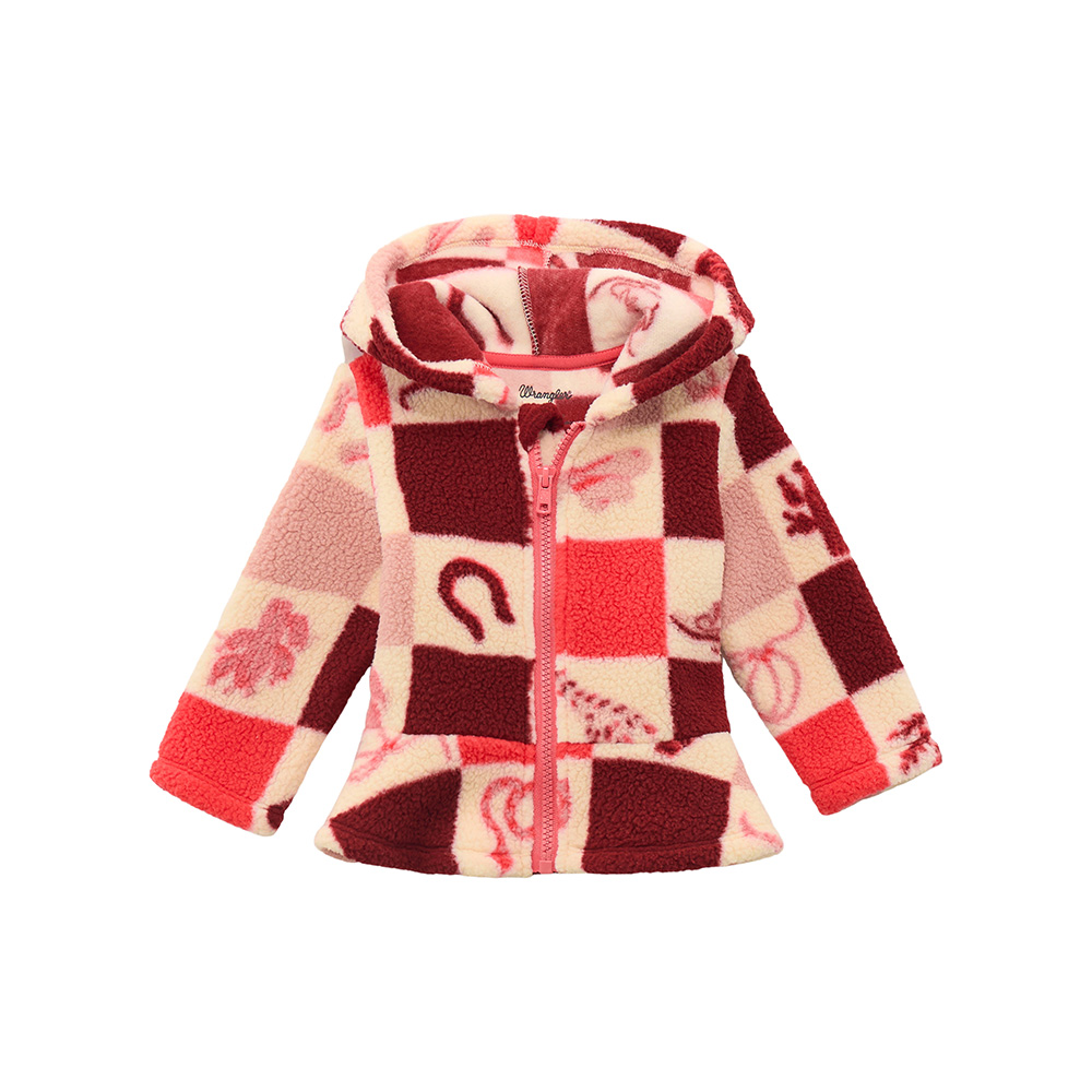 wrangler baby girl's sherpa jacket pink