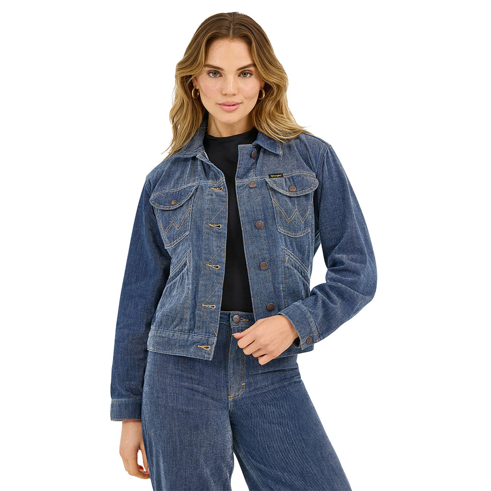 wrangler women's denim jacket western