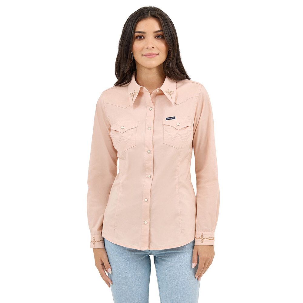 wrangler women's western snap shirt