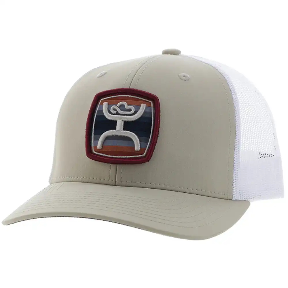 hooey white and tan cap