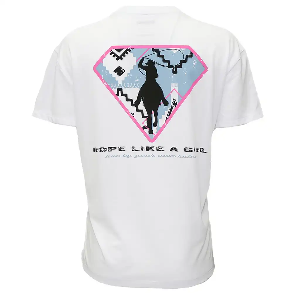 hooey women's white graphic tee