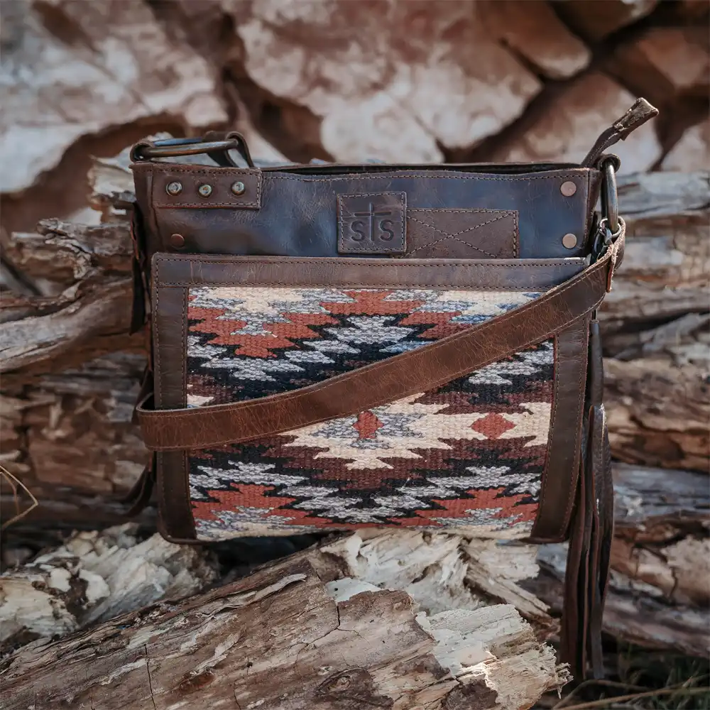 guadalupe serape crossbody bag